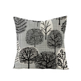 4PCS Home Cotton Plant Printin Decorative Throw Pillow Case Cushion Covers For Sofa Couch Bed Chair