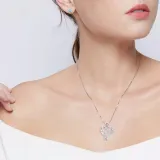 Love Heart Mom Necklace 925 Sterling Silver Necklaces Birthday Mother's Day Jewelry Gift for Women