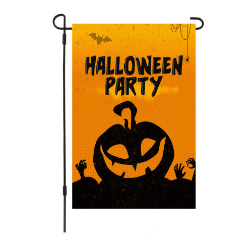 Halloween Letter Pumpkin Double-Sided Garden Flag Party Decoration Flag