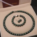 Pearl Necklace Set for Women Girls Round Shell Pearl Bracelet and Dangle Earrings Jewelry with Box