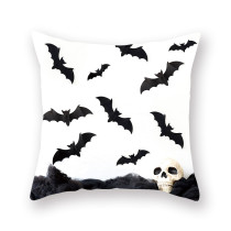 Halloween Holiday Pillowcase Cartoon Bat Skull Cushion Cover Sofa Cushion