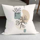 4PCS Home Cotton Decorative Pattern Printing Throw Pillow Case Cushion Covers For Sofa Couch Bed Chair