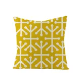 4PCS Home Cotton Decorative Geometry Leaves Throw Pillow Case Cushion Covers For Sofa Couch Bed Chair