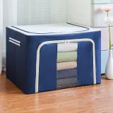 Storage Box Pure Colo Dustproof for Bedroom Clothes Toys Storage