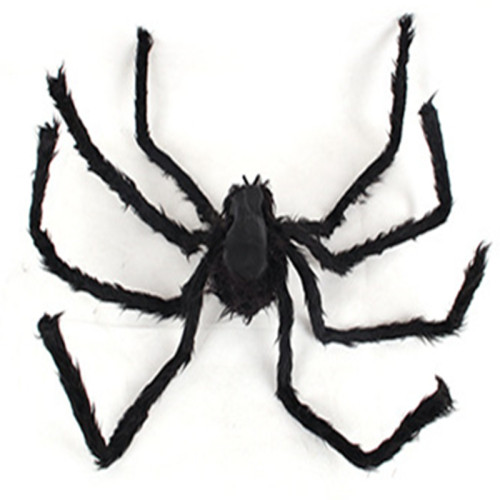 Tricky Toy Black Drowning Hairy Spider Halloween Plush Toy Simulation Spider