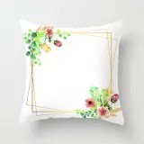 4PCS Flowers Love Home Cotton Decorative Throw Pillow Case Cushion Covers