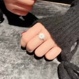 Fashion Jewelry Rotatable Snowflake Diamond Opening Adjustable Ring