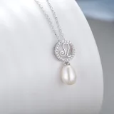 Sterling Silver Twelve Constellations Pearls Pendant Chain Jewelry Necklace