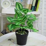 Artificial Green Leaves Potted Home Living Room Indoor Green Plant Decoration