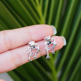Frog Dangle Post Earrings Cute Frog Vintage Animal Earring Jewelry Gifts