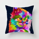 4PCS Home Cotton Decorative Colorful Animals Throw Pillow Case Cushion Covers For Sofa Couch Bed Chair