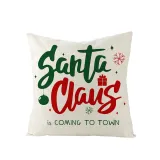 Home Decoration Christmas Letter Pillowcase Cartoon Printing Home Sofa Cushion Cover