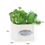 Artificial Succulent Plant Combination Wooden Potted Landscape Decoration