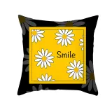 4PCS Home Cotton Decorative Throw Pillow Daisy Pttern Case Cushion Covers For Sofa Couch Bed Chair