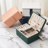 Two Layer PU Leather Drawer Jewelry Box For Girls and Women