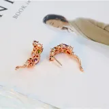 4PCS Colorful Drop Diamond Ring Earring Necklace Bracelet Jewelry Set Crystal Gift For Women Girls