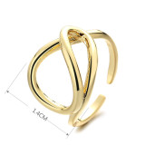 Gold Opening Adjustable Irregular Chain Ring Gifts