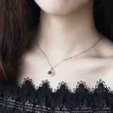 100 languages I love you Round Projection Clavicle Zircon Diamond Chain Jewelry Necklace