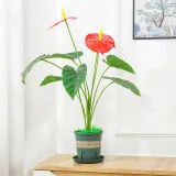 Artificial Plant Potted Anthurium Tree Green Plant Bonsai Decoration