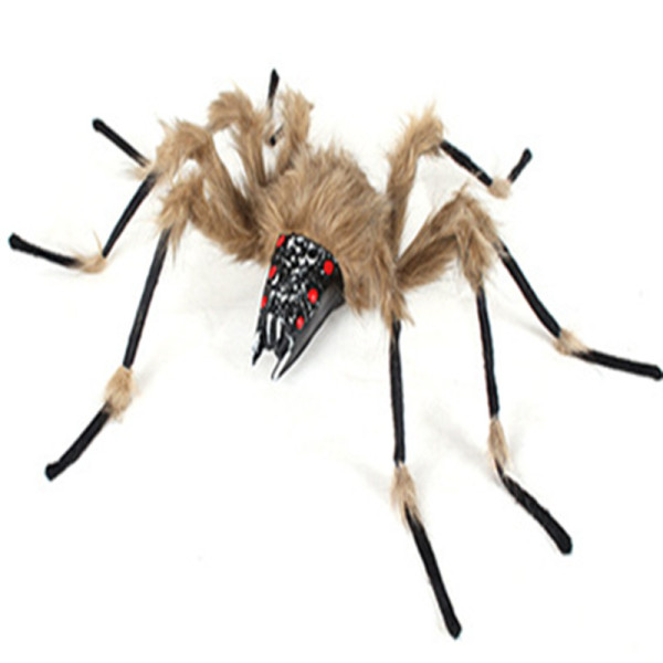 Tricky Toy Dog Hairy Six-Eyed Spider Halloween Plush Toy Simulation Spider