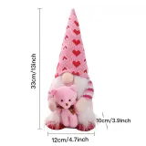 2PCS Easter Heart Envelope Bear Gnomes Faceless Plush Doll Holiday Decorations