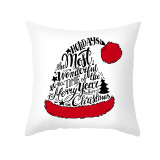 Home Decoration Christmas Letter Star Hat Pillowcase Cushion Pillow Cover