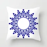 4PCS Home Cotton Decorative Celadon Flower Throw Pillow Case Cushion Covers For Sofa Couch Bed Chair
