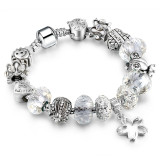 Women's Star Heart Beaded Zircon Diamond Bracelet Chain Charm Jewelry