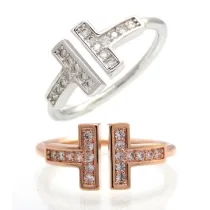 Silver Full Diamond Shape Opening Ring For Women Girls Gifts