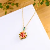Traditional Lotus Anxiety Relief Ring And Necklace For Women With Gift Box