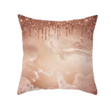 4PCS Home Cotton Decorative Pink Gold Blocking Throw Pillow Case Cushion Covers For Sofa Couch Bed Chair