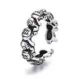 9PCS Silver Vintage Daisy Footprint Stackable Finger Punk Rings Set