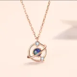 Silver Zircon Diamond Dream Planet Pendant Chain Jewelry Bracelet Earrings Necklaces Rings Jewelry Sets