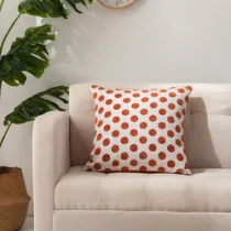 Chenille jacquard thousand bird lattice pillow solid color backrest cover home sofa bedside cushion removable and washable
