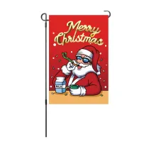 Christmas Yard Garden Flag Santa Milk Holiday Flag