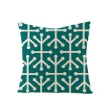 4PCS Home Cotton Decorative Geometry Leaves Throw Pillow Case Cushion Covers For Sofa Couch Bed Chair