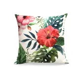 Fancy Flowers Tropical Plants Flamingo Throw Pillow Case Cushion Cover