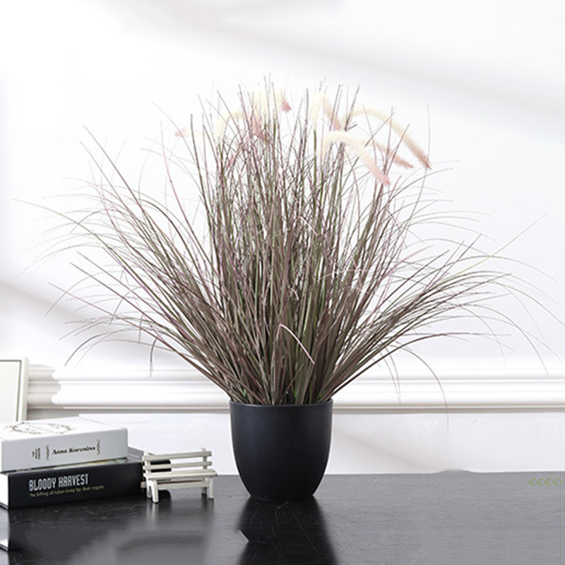 Artificial Plant Potted Dogtail Grass Green Plant Bonsai Decoration