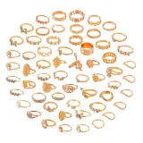 Gold Diamond Butterfly Snake Vintage Knuckle Stackable Finger Rings Set