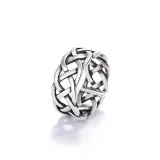 9PCS Silver Vintage Star Hollow Stackable Finger Punk Rings Set