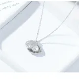 Full Drill Shell Pearl Diamond Pendant Chain Jewelry Necklace