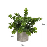 Artificial Money Leaf Plants Combination Pulp Potted Basin Desktop Decoration