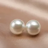 Mother's Day Gift Diamante Shell Pearl Necklace Ring and Earrings Jewelry Set With Box