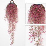 Single Artificial Plant Golden Bell Willow Wall Hanging Flower Rattan Wall Decoration