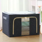Storage Box Folding Dustproof for Bedroom Clothes Toys Storage