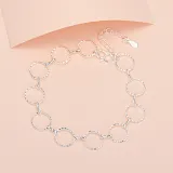Silver Antlers Love Beads Heart Clavicle Pendant Chain Jewelry Bracelet