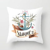 4PCS Ocean Sailing Boat Anchor Decorative Throw Pillow Case Cushion Covers