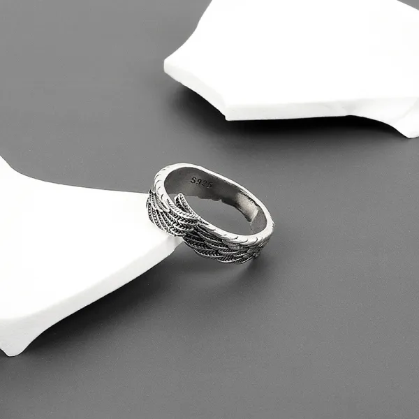 Adjustable Guardian Angel Wing Ring