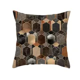 4PCS Home Cotton Decorative Rhombus Printing Throw Pillow Case Cushion Covers For Sofa Couch Bed Chair