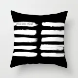 4PCS White and Black Geometry Home Cotton Decorative Throw Pillow Case Cushion Covers